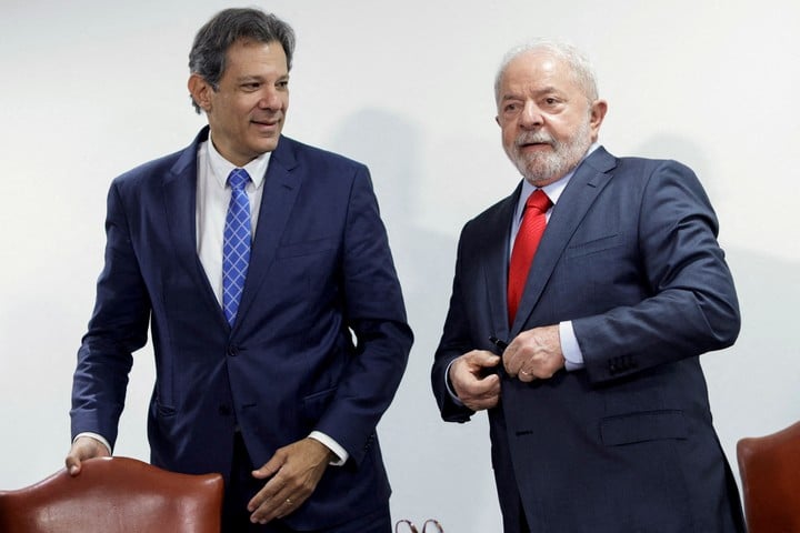 Brazilian President Lula da Silva and Minister of Economy Fernando Haddad.  Photo: REUTERS