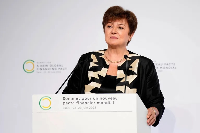 Disbursements from the IMF, led by Kristalina Georgieva, will arrive in three weeks.  (Photo: NA/Lewis Joly/Pool NA-REUTERS)